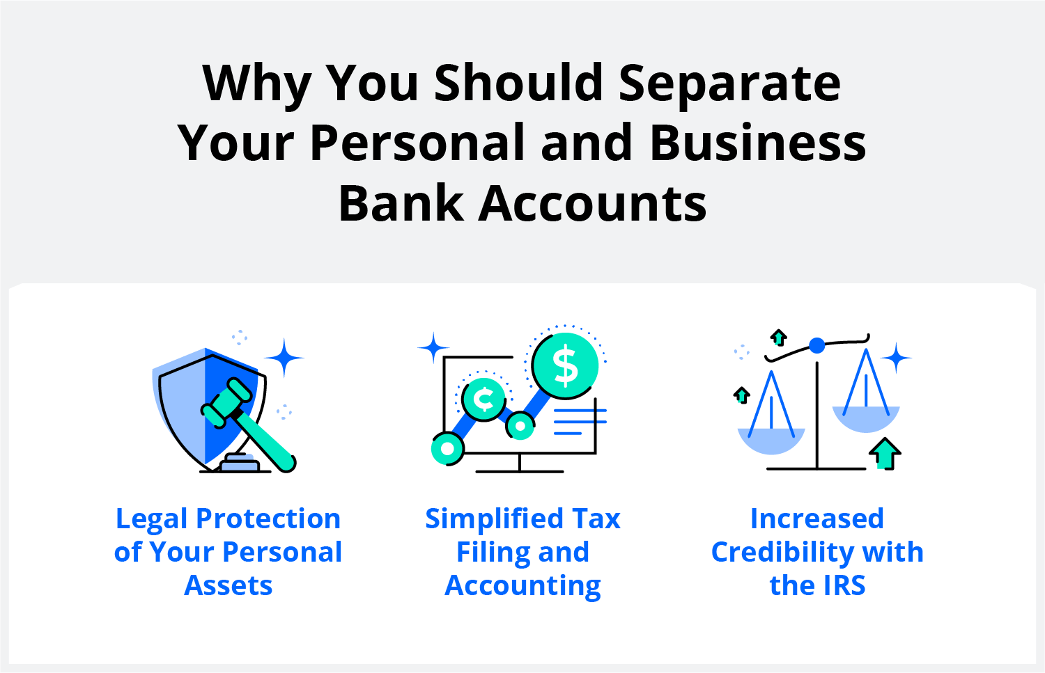 separate vs. personal bank accounts